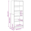 vidaXL kézműves tölgy színű szerelt fa ruhásszekrény 80 x 50 x 200 cm