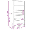 vidaXL kézműves tölgy színű szerelt fa ruhásszekrény 100 x 50 x 200 cm