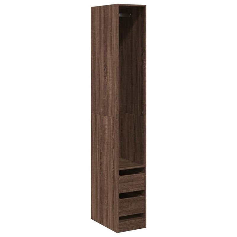 vidaXL barna tölgy színű szerelt fa ruhásszekrény 30 x 50 x 200 cm