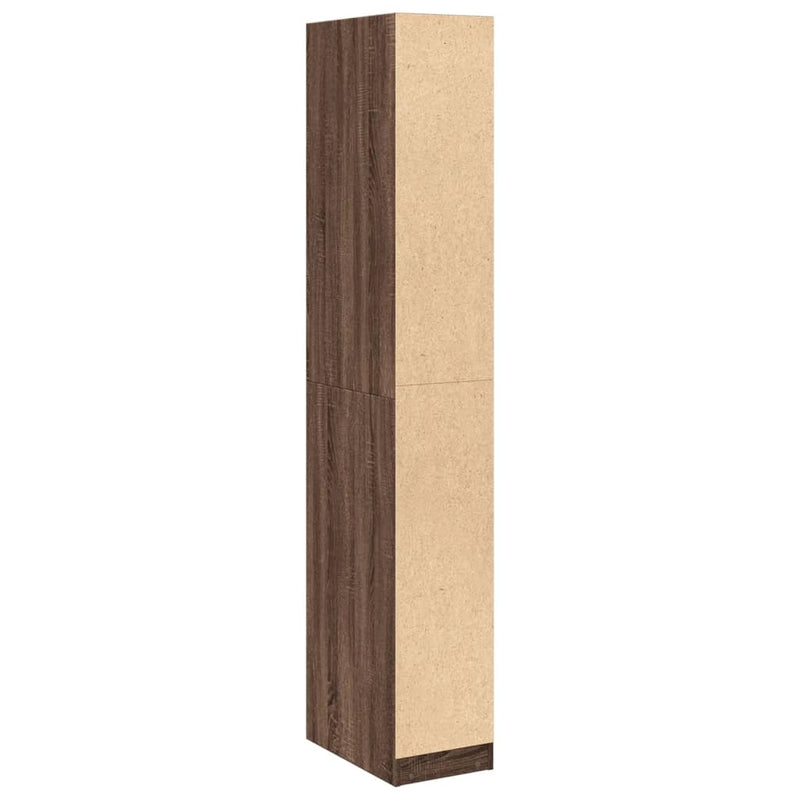 vidaXL barna tölgy színű szerelt fa ruhásszekrény 30 x 50 x 200 cm