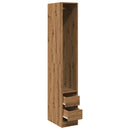 vidaXL kézműves tölgy színű szerelt fa ruhásszekrény 30 x 50 x 200 cm