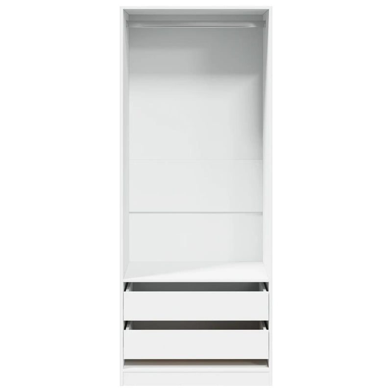 vidaXL fehér szerelt fa ruhásszekrény 80 x 50 x 200 cm