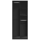 vidaXL fekete szerelt fa ruhásszekrény 80 x 50 x 200 cm