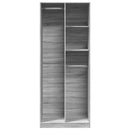 vidaXL szürke sonoma színű szerelt fa ruhásszekrény 80 x 50 x 200 cm