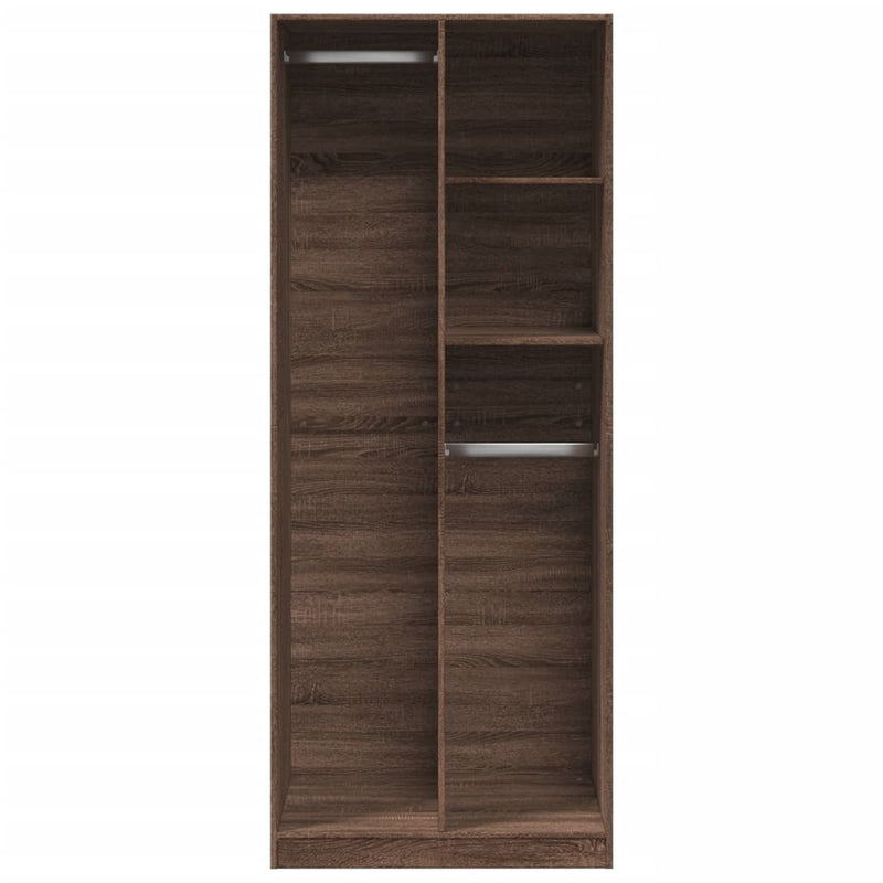 vidaXL barna tölgy színű szerelt fa ruhásszekrény 80 x 50 x 200 cm
