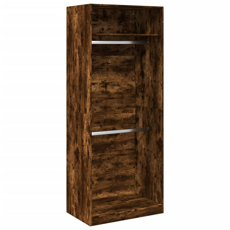 vidaXL füstös tölgy színű szerelt fa ruhásszekrény 80 x 50 x 200 cm