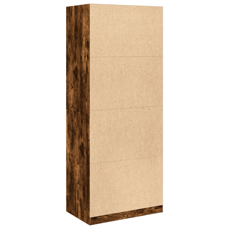 vidaXL füstös tölgy színű szerelt fa ruhásszekrény 80 x 50 x 200 cm