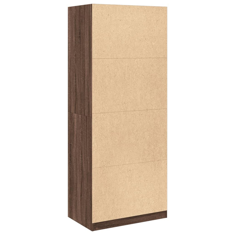 vidaXL barna tölgy színű szerelt fa ruhásszekrény 80 x 50 x 200 cm