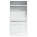 vidaXL fehér szerelt fa ruhásszekrény 100 x 50 x 200 cm