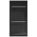 vidaXL fekete szerelt fa ruhásszekrény 100 x 50 x 200 cm