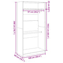 vidaXL barna tölgy színű szerelt fa ruhásszekrény 100 x 50 x 200 cm