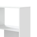 vidaXL 4 szintes fehér szerelt fa sarok könyvespolc 85 x 85 x 140 cm