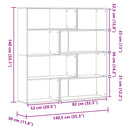 vidaXL 4 szintes fehér szerelt fa sarok könyvespolc 85 x 85 x 140 cm