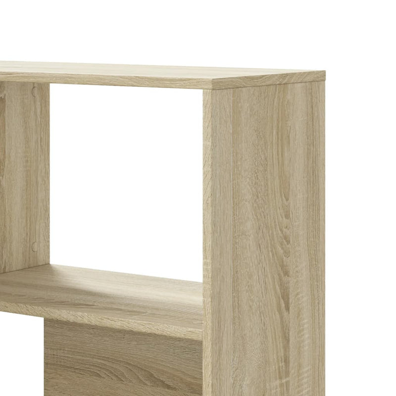 vidaXL 4 szintes sonoma tölgy szerelt fa sarok könyvespolc 85x85x140cm
