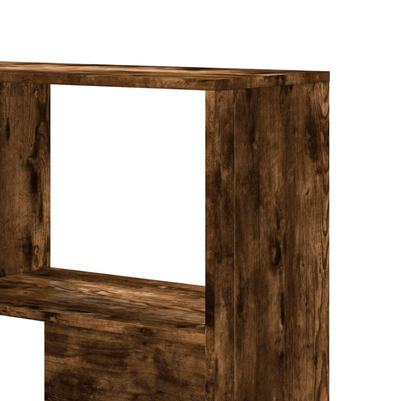 vidaXL 4 szintes füstös tölgy szerelt fa sarokkönyvespolc 85x85x140cm