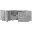 vidaXL betonszürke szerelt fa sarokszekrény 160 x 40 x 45 cm