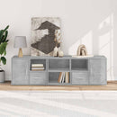 vidaXL betonszürke szerelt fa sarokszekrény 160 x 40 x 45 cm