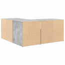 vidaXL betonszürke szerelt fa sarokszekrény 160 x 40 x 45 cm