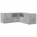vidaXL betonszürke szerelt fa sarokszekrény 200 x 40 x 45 cm