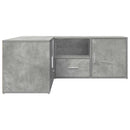 vidaXL betonszürke szerelt fa sarokszekrény 200 x 40 x 45 cm