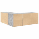 vidaXL betonszürke szerelt fa sarokszekrény 200 x 40 x 45 cm