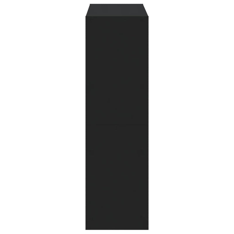 vidaXL fekete szerelt fa könyvszekrény 102 x 32 x 108 cm