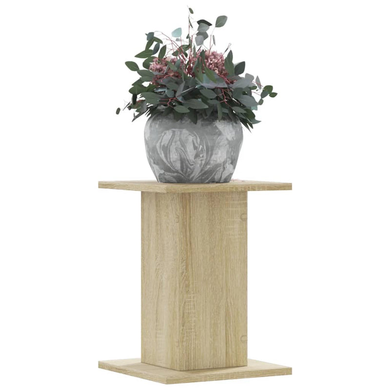 vidaXL 2 db sonoma tölgy szerelt fa növénytartó állvány 30x30x40 cm