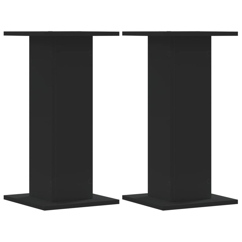 vidaXL 2 db fekete szerelt fa növénytartó állvány 30 x 30 x 60 cm