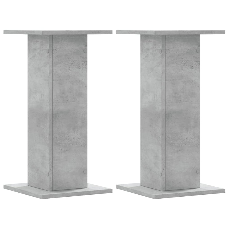 vidaXL 2 db betonszürke szerelt fa növénytartó állvány 30 x 30 x 60 cm