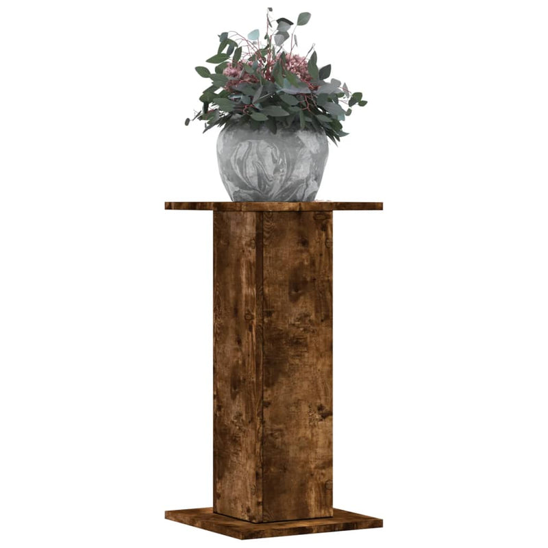 vidaXL 2 db füstös tölgy szerelt fa növénytartó állvány 30x30x60 cm