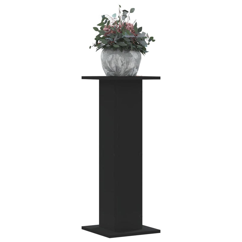 vidaXL 2 db fekete szerelt fa növénytartó állvány 30 x 30 x 80 cm