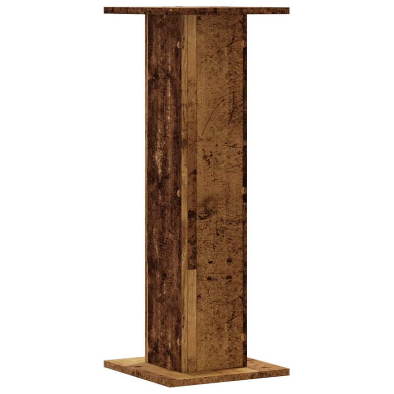 vidaXL 2 db antik fa színű szerelt fa növénytartó állvány 30x30x80 cm