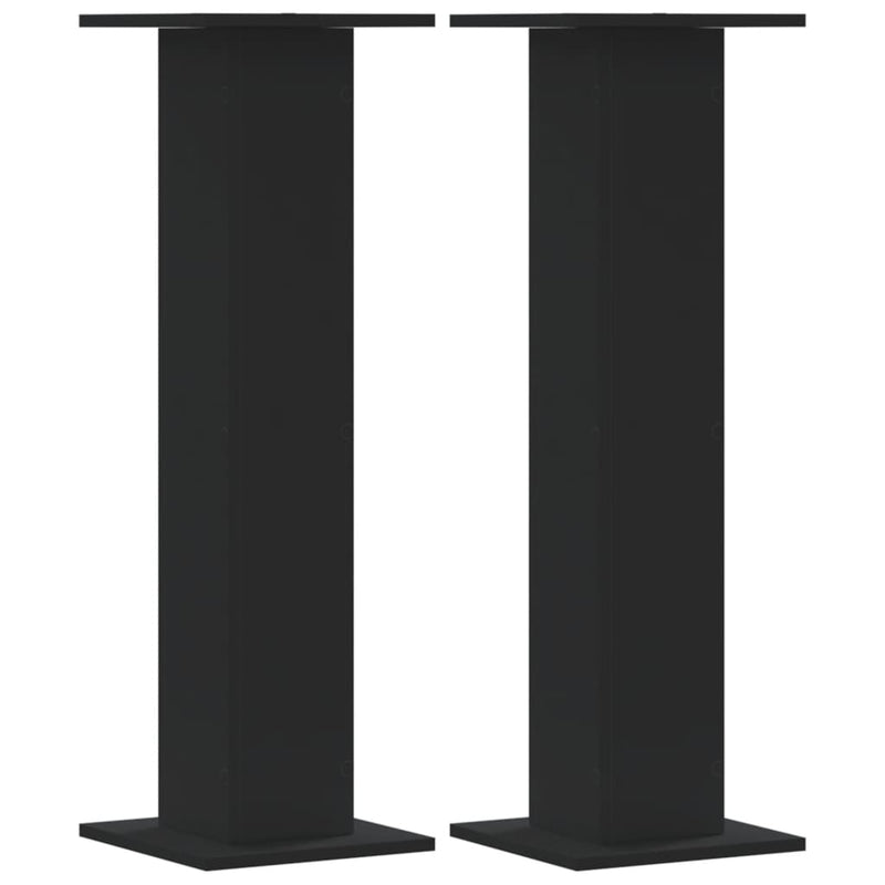 vidaXL 2 db fekete szerelt fa növénytartó állvány 30 x 30 x 95 cm