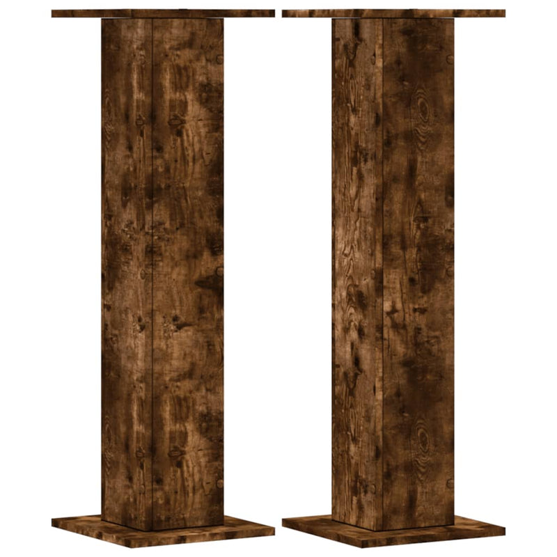 vidaXL 2 db füstös tölgy szerelt fa növénytartó állvány 30x30x95 cm