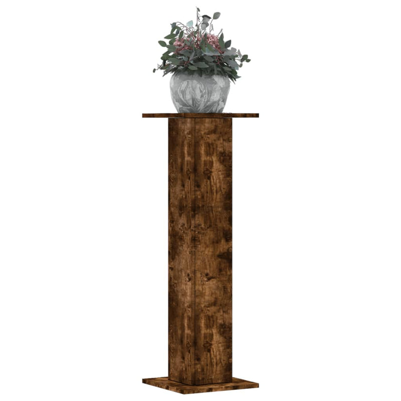 vidaXL 2 db füstös tölgy szerelt fa növénytartó állvány 30x30x95 cm