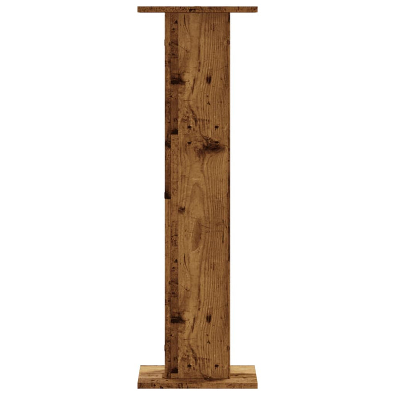 vidaXL 2 db antik fa színű szerelt fa növénytartó állvány 30x30x95 cm