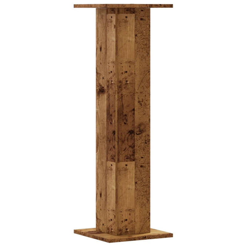 vidaXL 2 db antik fa színű szerelt fa növénytartó állvány 30x30x95 cm