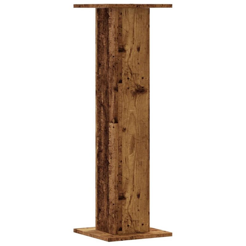 vidaXL 2 db antik fa színű szerelt fa növénytartó állvány 30x30x95 cm