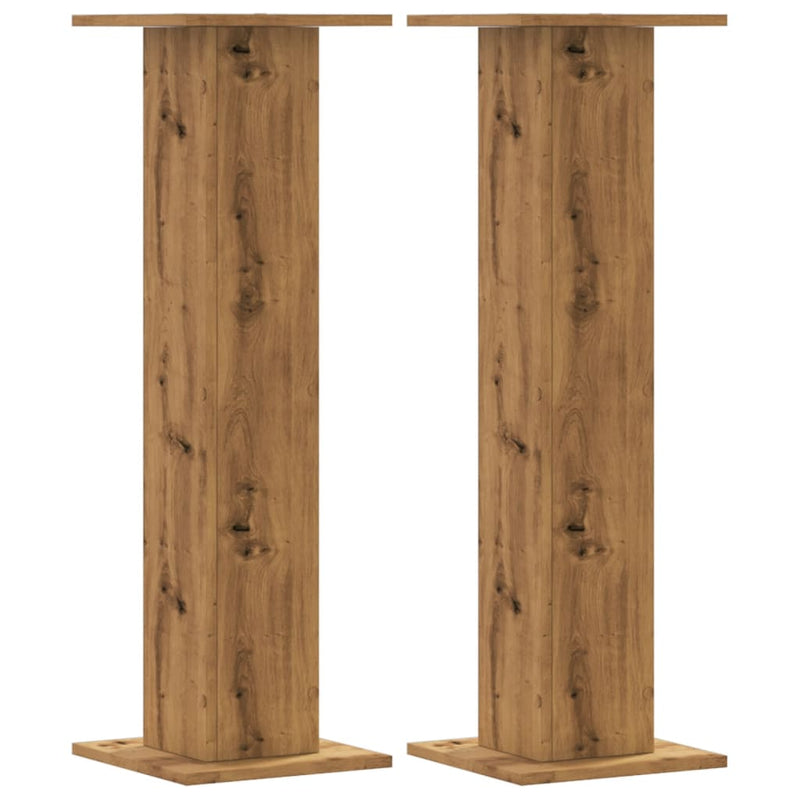 vidaXL 2 db kézműves tölgy szerelt fa növénytartó állvány 30x30x95 cm