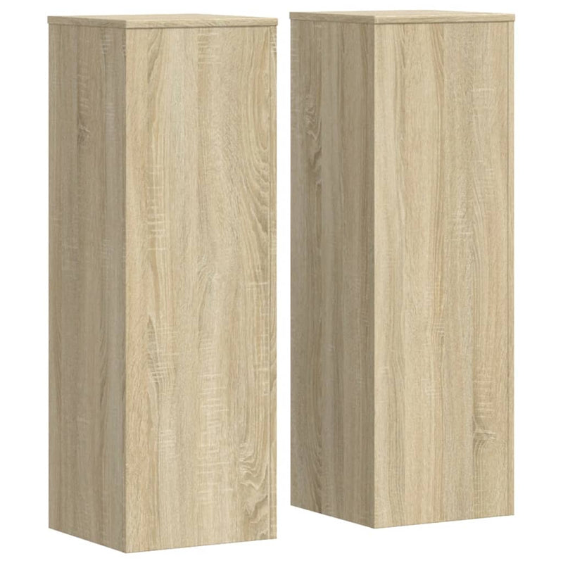 vidaXL 2 db sonoma tölgy szerelt fa növénytartó állvány 33x33x100 cm