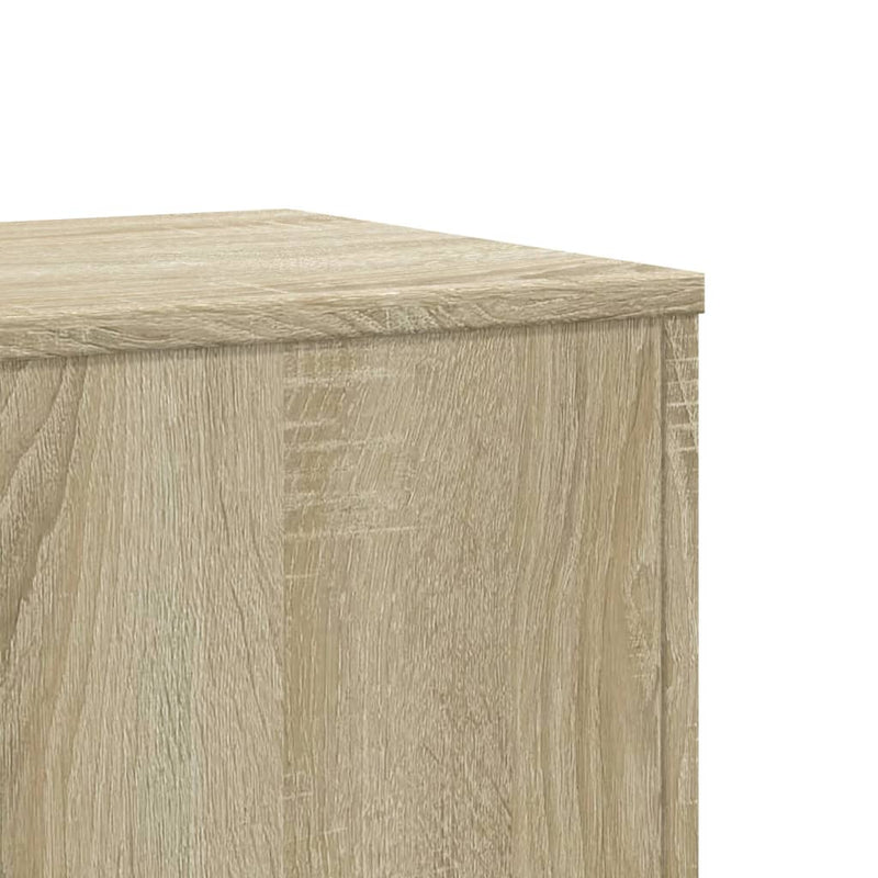 vidaXL 2 db sonoma tölgy szerelt fa növénytartó állvány 33x33x100 cm