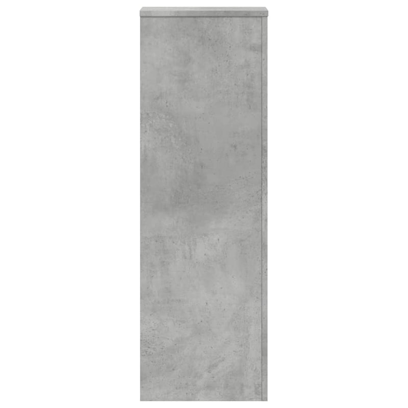 vidaXL 2 db betonszürke szerelt fa növénytartó állvány 33x33x100 cm
