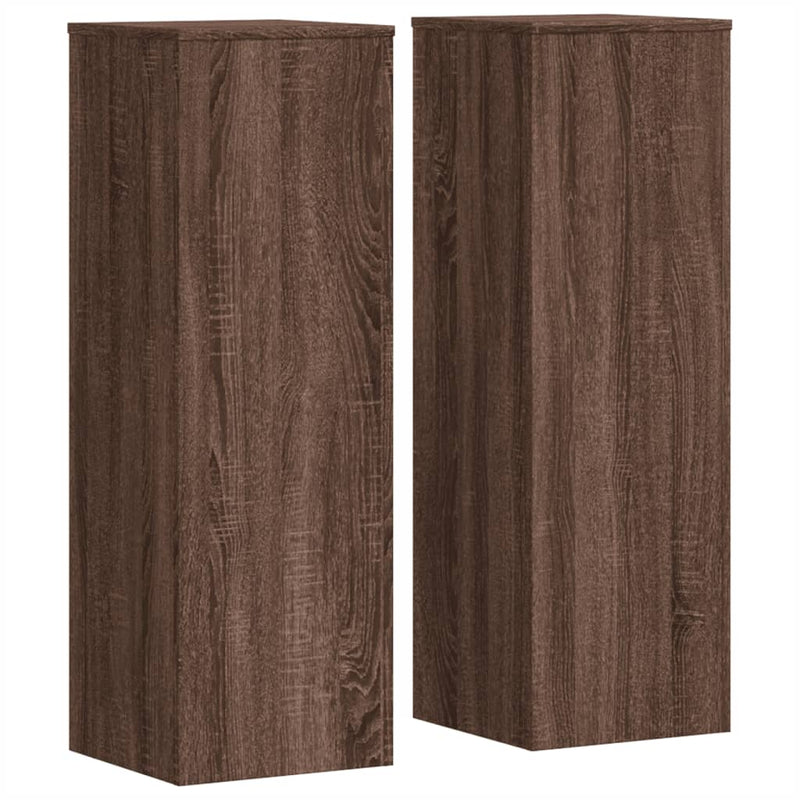 vidaXL 2 db fekete szerelt fa növénytartó állvány 33 x 33 x 100 cm