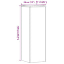 vidaXL 2 db fekete szerelt fa növénytartó állvány 33 x 33 x 100 cm