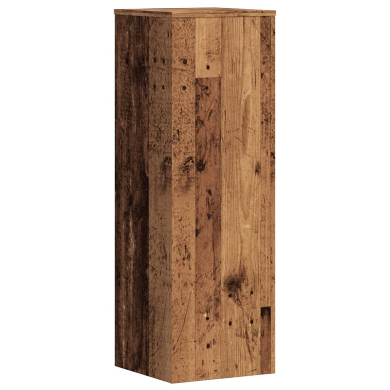 vidaXL 2 db antik fa színű szerelt fa növénytartó állvány 30x30x100 cm