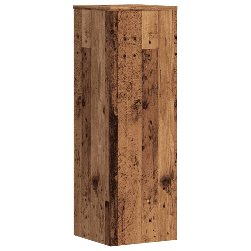 vidaXL 2 db antik fa színű szerelt fa növénytartó állvány 30x30x100 cm