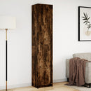 vidaXL füstös tölgy szerelt fa LED-es magasszekrény 41,5x32,5x200 cm