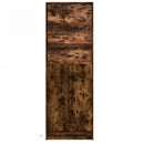 vidaXL füstös tölgy szerelt fa magasszekrény LED-ekkel 69x32,5x200 cm