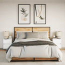 vidaXL 2 db fehér falra szerelhető éjjeliszekrény LED-világítással