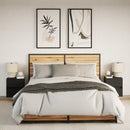 vidaXL 2 db fekete falra szerelhető éjjeliszekrény LED-világítással